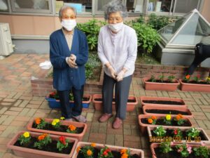 花植え